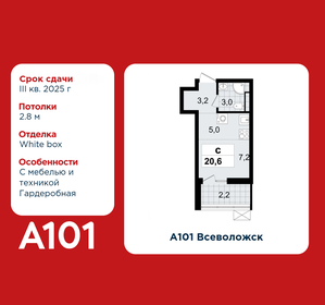 Квартира 20,6 м², студия - изображение 1