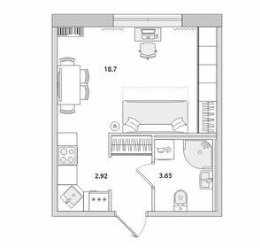 Квартира 25,3 м², студия - изображение 1
