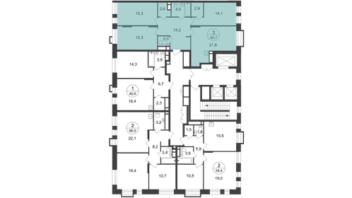 90 м², 3-комнатная квартира 17 600 000 ₽ - изображение 38