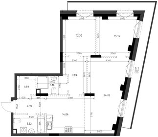 Квартира 98,3 м², 2-комнатная - изображение 1