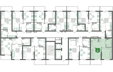 37,7 м², 1-комнатная квартира 15 973 470 ₽ - изображение 25