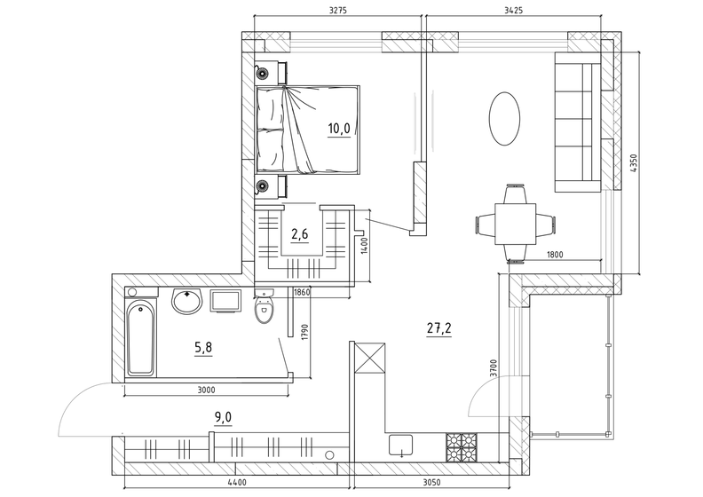 61,1 м², квартира-студия 7 026 500 ₽ - изображение 28