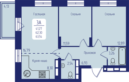 Купить однокомнатную квартиру площадью 50 кв.м. в Архангельской области - изображение 1