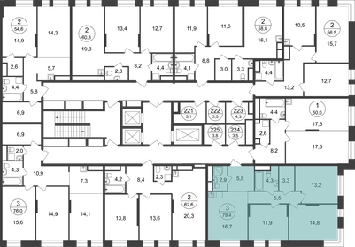 Квартира 78,4 м², 3-комнатная - изображение 2