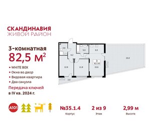 93 м², 3-комнатная квартира 22 500 000 ₽ - изображение 82