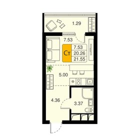 21 м², квартира-студия 6 109 425 ₽ - изображение 9