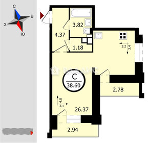 31,1 м², 1-комнатная квартира 3 999 000 ₽ - изображение 97