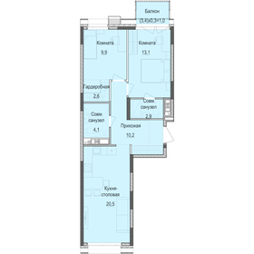 63,5 м², 2-комнатная квартира 9 246 000 ₽ - изображение 18