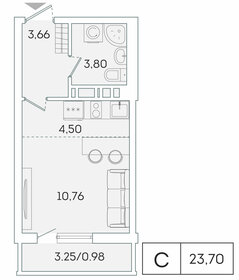 23,7 м², квартира-студия 3 921 251 ₽ - изображение 81