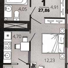 Квартира 27,9 м², 1-комнатная - изображение 1