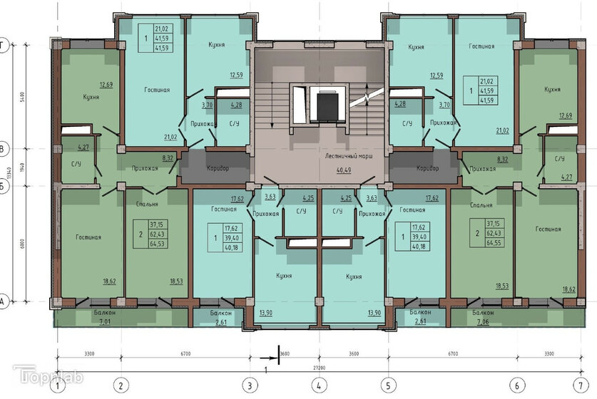 42 м², 1-комнатная квартира 2 150 001 ₽ - изображение 48