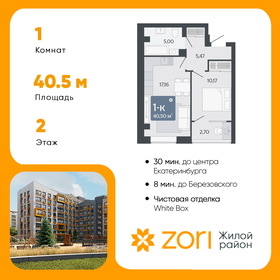 41,7 м², 1-комнатная квартира 4 350 353 ₽ - изображение 43