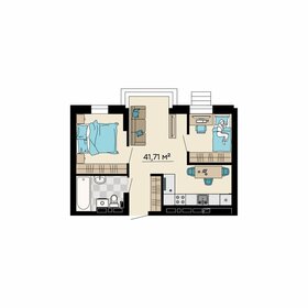 Квартира 41,7 м², 3-комнатная - изображение 1