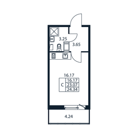 24,3 м², квартира-студия 4 185 888 ₽ - изображение 40