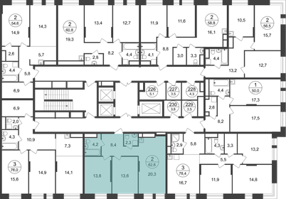 62,9 м², 2-комнатная квартира 15 412 374 ₽ - изображение 22