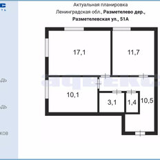 Квартира 54 м², 2-комнатная - изображение 1