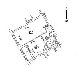 Квартира 40,8 м², 1-комнатная - изображение 1