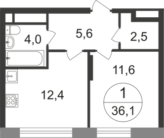 38,5 м², 1-комнатная квартира 10 500 000 ₽ - изображение 65