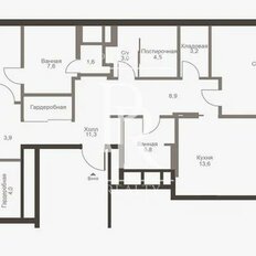 Квартира 157 м², 4-комнатная - изображение 5