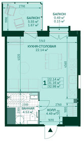 Квартира 31,2 м², студия - изображение 1