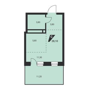 Квартира 28,1 м², студия - изображение 2