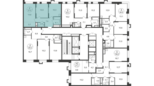 Квартира 51,8 м², 2-комнатная - изображение 2