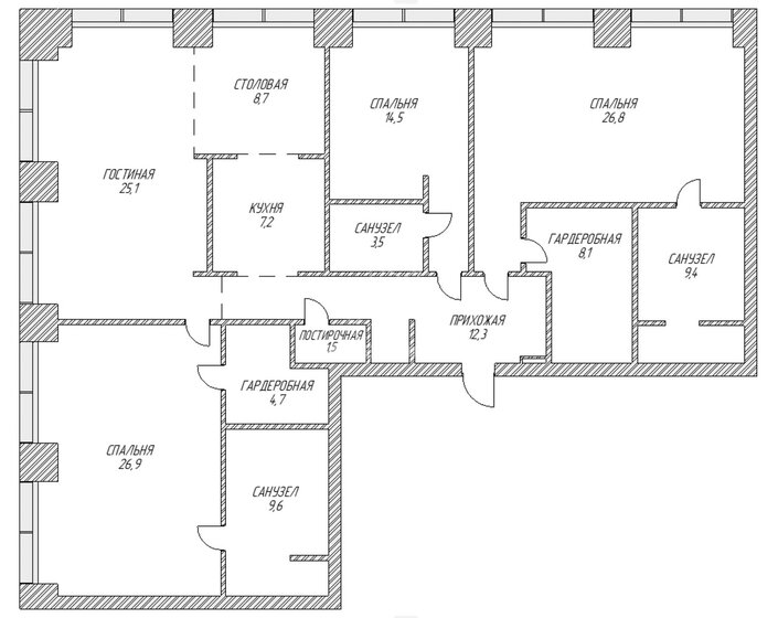 158,3 м², 4-комнатная квартира 145 000 000 ₽ - изображение 1