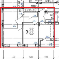 Квартира 75 м², 3-комнатная - изображение 2