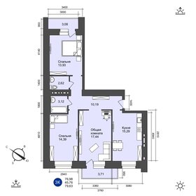 76,6 м², 3-комнатная квартира 6 670 000 ₽ - изображение 32