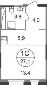 21,1 м², квартира-студия 8 348 920 ₽ - изображение 31