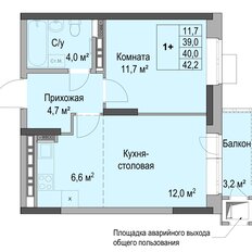 Квартира 40 м², 1-комнатная - изображение 2