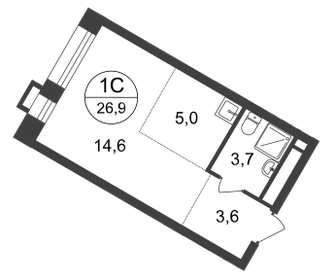 27,1 м², квартира-студия 9 792 178 ₽ - изображение 31