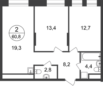 62,9 м², 2-комнатная квартира 15 025 750 ₽ - изображение 94