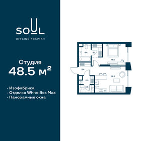 48,5 м², 1-комнатная квартира 25 016 300 ₽ - изображение 19