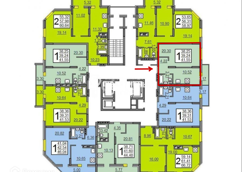 41,5 м², 1-комнатная квартира 3 500 000 ₽ - изображение 45