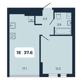 Квартира 37,6 м², 1-комнатная - изображение 1