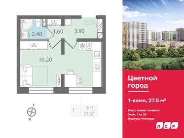 Квартира 27,5 м², 1-комнатная - изображение 1