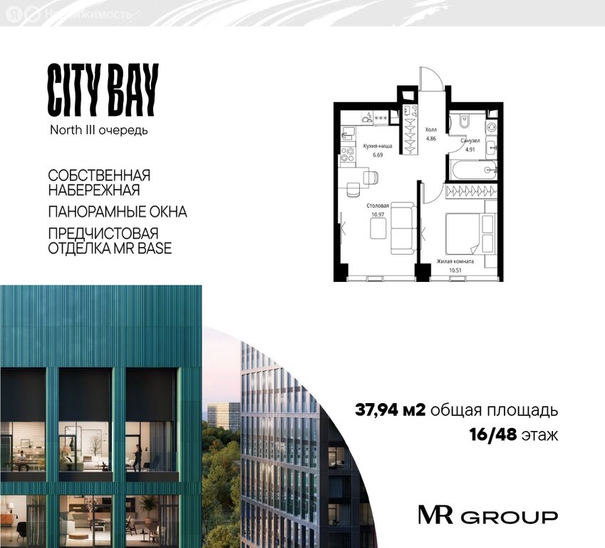 Варианты планировок ЖК City Bay - планировка 6