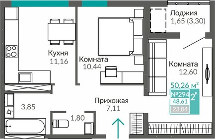 47,9 м², 2-комнатная квартира 7 035 000 ₽ - изображение 27
