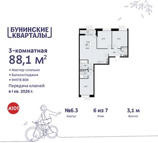 88,1 м², 3-комнатная квартира 18 100 160 ₽ - изображение 38