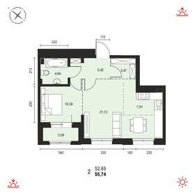 48 м², 2-комнатная квартира 5 199 000 ₽ - изображение 73