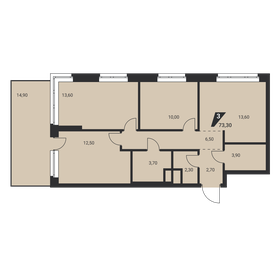 84,1 м², 3-комнатная квартира 10 127 000 ₽ - изображение 19