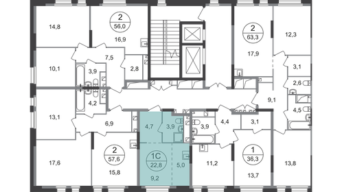 22,8 м², квартира-студия 7 309 894 ₽ - изображение 9