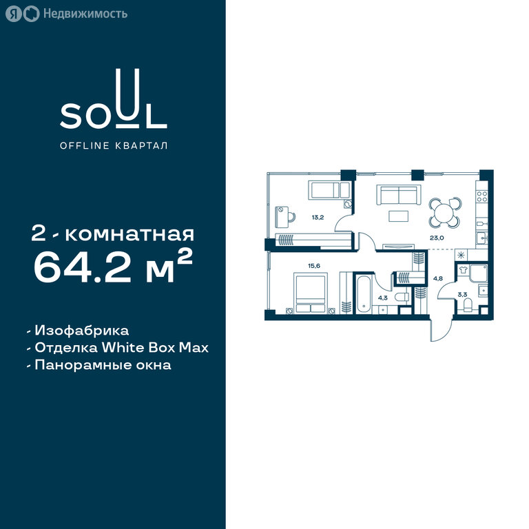 Варианты планировок ЖК SOUL - планировка 5