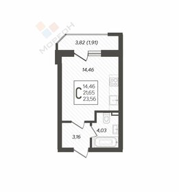 Квартира 25,5 м², студия - изображение 1