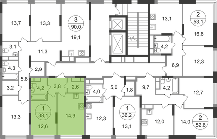 38,7 м², 1-комнатная квартира 11 097 489 ₽ - изображение 37