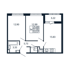 51,7 м², 2-комнатная квартира 9 999 000 ₽ - изображение 92