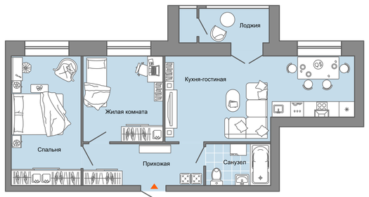 61 м², 3-комнатная квартира 6 671 954 ₽ - изображение 15