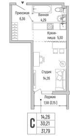 Квартира 31,8 м², студия - изображение 1