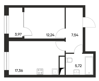 46,8 м², 1-комнатная квартира 6 556 200 ₽ - изображение 8